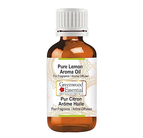 Greenwood Essential Pure Lemon Aroma Oil (Suitable for Aroma Diffuser) Natural Therapeutic Grade 30ml (1 oz)