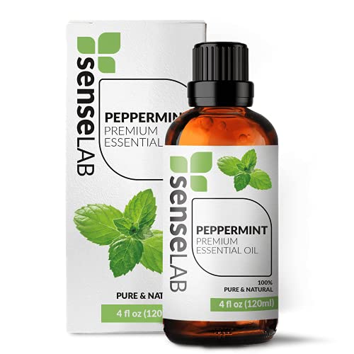 Peppermint Essential Oil - Made in India - 100% Pure Extract Peppermint Oil Therapeutic Grade (4 Fl Oz / 120 ml)