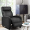 Devoko Recliner Chair Home Theater Seating Pu Leather Modern Living Room Chair Furniture with Padded Cushion Reclining Sofa Chairs (Black)