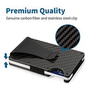 Carbon Fiber Wallet for Men - Minimalist Wallet with Metal Clip - Slim Money Clip Wallet - RFID Blocking Mens Wallet with Gift Box - Cash Credit Card Holder