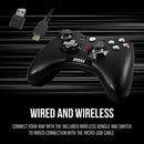 MSI Force GC30V2 Wireless Gaming Controller, Dual Vibration Motors, Dual Connection Modes, Interchangable D-Pads, Compatible with PC & Android