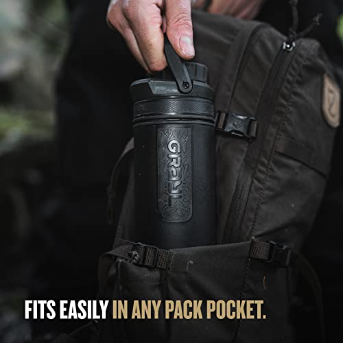 GRAYL Ultrapress 16.9 Oz Water Purifier & Filter Bottle for Hiking, Backpacking, Survival, Travel (Olive Drab)