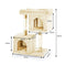 Taily 85CM Cat Scratching Post Cats Tree Gym House Condo Pet Furniture Kitten Scratcher Tower Suitable for Medium to Large Cats Beige
