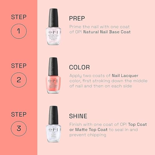 OPI Nail Polish Top Coat, Matte Finish, Seals in Color, Prevent Scratches or Chipping, Up to 7 Days of Wear, 15ml