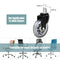 3 Inch Office Chair Wheels, Heavy Duty Caster Wheels, Perfect Replacement for Rubber Desk Chair Casters Style Universal Fit, Set of 5, Quiet and Noiseless, Suitable for All Kinds of Floors
