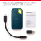 SanDisk 2TB Extreme Portable SSD - Up to 1050MB/s, USB-C, USB 3.2 Gen 2, IP65 Water and dust Resistance, External Solid State Drive, Monterey - SDSSDE61-2T00-G25M