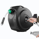 AQUAZILLA Retractable Garden Hose Reel 100FT +6FT 1/2", Durable Wall Mounted Water Hose Reel- Smooth Automatic Rewind, Lock Hose in Any Lenght, 180¡ã Swival Bracket, 9 Pattern Sprayer.