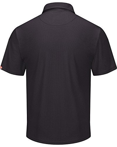 Red Kap Men's Big and Tall Big & Tall Professional Polo Shirt, Black, 4X-Large
