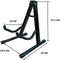 Guitar Stand - A-Frame, Universal, Folding Holder for All Types of Guitars Sturdy and Adjustable Design with Protective Rubber Coating Acoustic Classic Electric Bass Travel Guitar Stand - Black