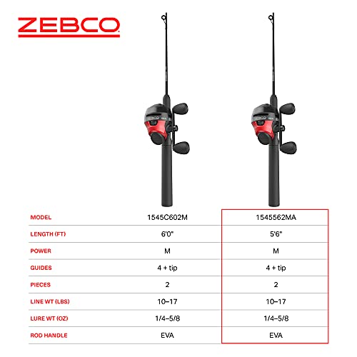 Zebco Unisex-Adult Rod & Reel Combo 1545562M.BP4, Unknown, 5'6"
