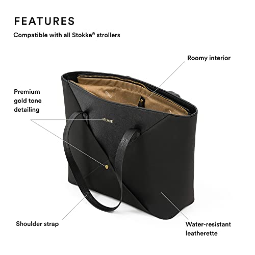 Stokke Xplory X Changing Bag, Signature - Looks Like a Luxury Handbag - Includes Foldable Changing Mat - Water Repellent, Easy to Clean, Signature