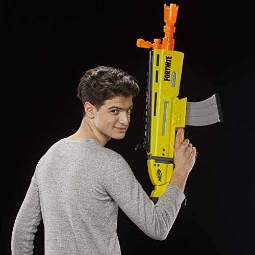 NERF Hasbro FORTNITE AR-L Scar - NERF - Elite Blaster - Motorized Blaster, 20 Official NERF - Fortnite Elite Darts, Flip Up Sights - Kids, Youth, Teens, Adults - Outdoor Toys and Games - Ages 8+