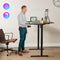 Luxsuite L Shaped Electric Standing Desk Sit Stand Up Table Desktop Desk Motorised Height Adjustable Rising Tempered Glass Top Computer Office Sturdy Workstation USB & Type C 120x120cm Black