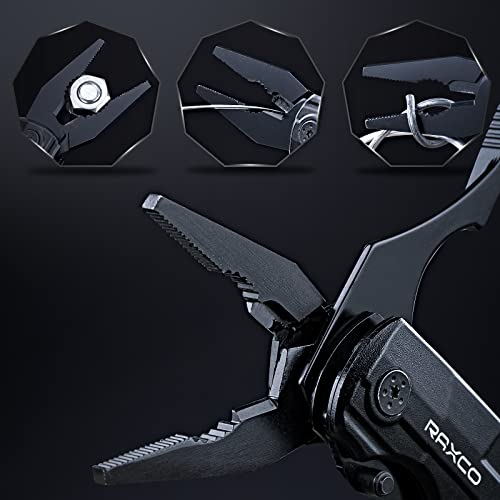 RAXCO Pocket Knife, 16-in-1 Multitools Folding Knife with long nose Plier, multi-tools with Screwdrivers