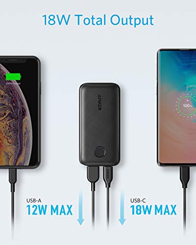 Anker PowerCore 10000 PD Redux, 10000mAh Power Bank USB-C Power Delivery (18W) Portable Charger for iPhone 12/iPhone 11/11 Pro / 11 Pro Max / 8 / X/XS Samsung S10, Pixel 3/3XL, iPad Pro 2018, and More