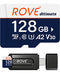 ROVE Ultimate Micro SD Card microSDXC 128GB Memory Card with USB 3.2 Type C Card Reader 170MB/s C10, U3, V30, 4K, A2 for Dash Cam, Android Smart Phones, Tablets, Games