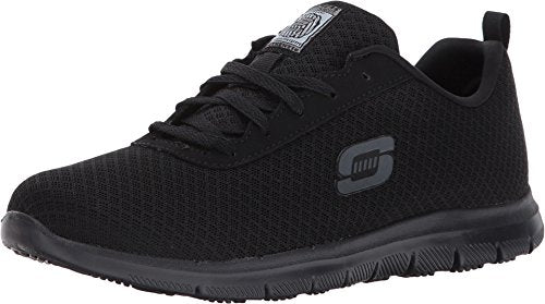 Skechers GHENTER - BRONAUGH Women's Uniform Dress Shoes, Black, 9.5 US