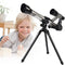 Astronomy Telescope for Kids - 50mm Aperture Telescopes with Tripod - Portable Educational Telescope for Children Students Science