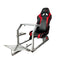 GTR Simulator GTA-S-S105LBKRD GTA Model Silver Frame with Black/Red Real Racing Seat, Driving Simulator Cockpit Gaming Chair with Gear Shifter Mount