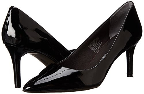 ROCKPORT Women's TM75MMPTH Plain Pump, Black Patent, 8