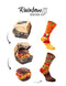 Rainbow Socks - Men Women Funny Vegan Burger Socks Box - 2 Pairs - Size S/M (AU Woman 5-9 / Man 3-7)