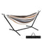 Portable Double Hammock with Stand Hanging Chair Outdoor Garden Beach Bed Travel Camping Gear Colourful