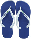 havaianas Women's Brazil Logo Flip Flop Sandal, Marine Blue, 8 Women/6 Men