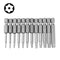 Yakamoz Torx Driver Set, 12pcs 1/4 Inch Hex Shank T5-T40 Torx Head Screw Driver Bit Set with Security Tamper Proof Star 6 Point Screwdriver Kit Tools