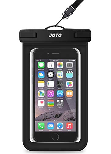 JOTO Universal Waterproof Phone Pouch Cellphone Dry Bag Case Compatible with iPhone 14 13 12 11 Pro Max Mini Xs XR X 8 7 6S Plus SE, Galaxy S21 S20 S10 Plus Note 10+ 9, Pixel 4 XL up to 6" -Black