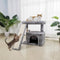 SIYIPURR Small Cat Tree for Indoor Cats，Cat Tower with Cat Scratching Post and Board，Cat House with Cat Perch for Kitten, Cat Condo,Stable Cat Stand (Light Grey)