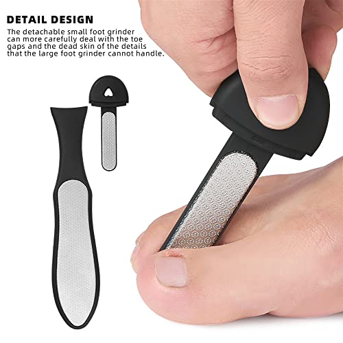 Foot File, with Mini-File Dead Skin Remover for Feet, Foot Care Pedicure Stainless Steel File to Removes Hard Skin