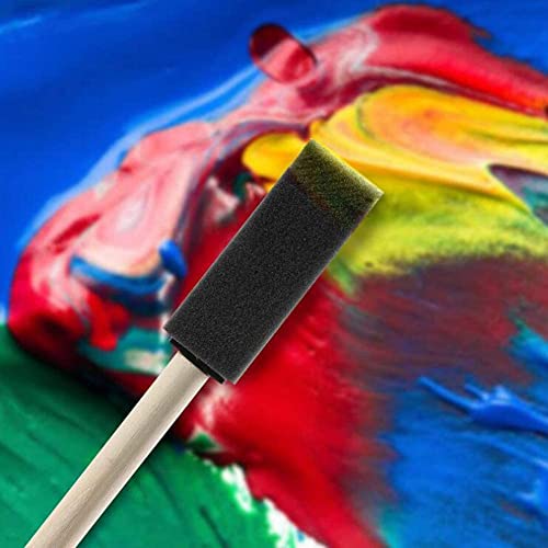 Foam Paint Brushes Sponge Paint Brush,30pcs Small Foam Brushes for Staining,Sponge Wood Handle Paint Brush,Sponge Brushes Foam Brushes,Foam Brushes for Painting,Foam Craft Paint Brush for Painting