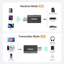 UGREEN Bluetooth 5.1 Transmitter Receiver 2 in 1 Wireless Bluetooth Adapter 3.5mm Audio to Bluetooth Adaptor Aux Bluetooth Dongle USB Powered with Mic for Car, TV, Headphones, Home Stereo, Speaker, PC