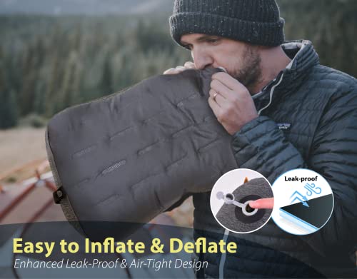 TREKOLOGY Camping Pillow Aluft Pro, Large Inflatable Camping Pillows for Sleeping, Travel Beach Pillow Inflatable Pillow Inflatable Cushion Blow Up Pillow for Camping Pillows Compact Inflatable Pillow