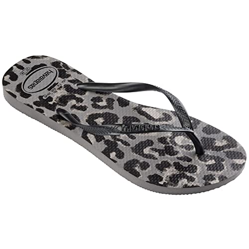 Havaianas Women's Slim Animals Toe Separator, Old Steel Grey, 5/6 US