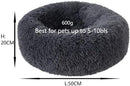 Dog Beds for Small Dogs, Washable Pet Bed for Cat Puppy Soft Round Fluffy Donut Self Warming Bed, Dog Calming Bed for Indoor, Dark Grey