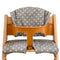 Highchair Cushion for Stokke Tripp Trapp High Chair. Easy to fit, Fully Wipe Clean highchair pad (Grey with White Stars)