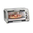 Hamilton Beach Air Fryer Countertop Toaster Oven with Large Capacity, Fits 6 Slices or 12” Pizza, 4 Cooking Functions for Convection, Bake, Broil, Easy Access, Sure-Crisp, Stainless Steel (31323)