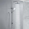 Decaura WELS Twin Hose Shower System 9" Rain Shower Head Set Sliding Rail 3-Mode Handheld Shower Head 2 in 1 Set (Round Head Chrome)
