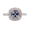 Gin & Grace 14K Two Tone Gold Genuine Aquamarine Ring with Diamonds for women | Ethically, authentically & organically sourced (Cushion-cut) shaped Aquamarine hand-crafted jewelry for her | Aquamarine Ring for women, Metal gemstone, Aquamarine