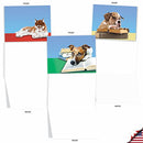 10 All Occasion Dog Note Cards with Envelopes 4 x 5.12 inch - Assorted Blank Greeting Cards 'Reading Eye Dogs' - Cute Puppy in Glasses Notecards for School Kids, Teachers, Book Lovers M3967sl