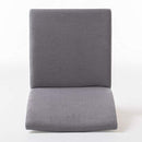 Christopher Knight Home Kwame Fabric/Walnut Finish Dining Chairs, 2-Pcs Set, Dark Grey