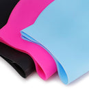 3 Pack Silicone Swimming Caps, SENHAI Unisex Waterproof Durable Elastic Swim Caps for Swimmers with Long, Thick or Curly Hair, Fit for Kids, Women, Men - Light Blue, Rose Red, Black