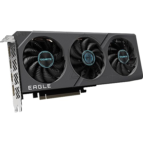 Gigabyte NVIDIA GeForce RTX 4060 Eagle OC Graphics Card - 8GB GDDR6, 128-bit, PCI-E 4.0, 2505MHz Core Clock, 2X DP 1.4, 2X HDMI 2.1a, NVIDIA DLSS 3 - GV-N4060EAGLE OC-8GD