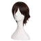 MapofBeauty Men's Short Straight Wig Cosplay Costume Wig (Dark Brown)