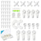 Picture Hanging Hooks Photo Frame Hanger Hook Set Kit Pins Non-Trace White for Non Trace Hardwall Drywall Picture Hook Hanging Paintings Wedding Photos Mirror Wall Studs 62Pcs