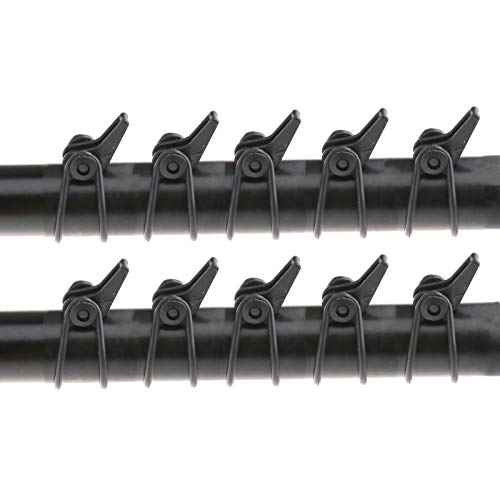 10x Hook Keeper Fishing Black Plastic Rod Pole Fishing Tackle Fish Accessory