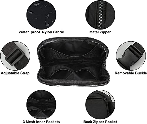 Bum Bag Crossbody Bag,1PC Mini Belt Bag Waist Bag,Fanny Pack Waist Bag,Small Waist Pouch,Belt Bag Waist Bag Bum Bag Fanny Pack Crossbody Bag,Adjustable Strap Mini Belt Bag Crossbody Bag Bum Bag,Black