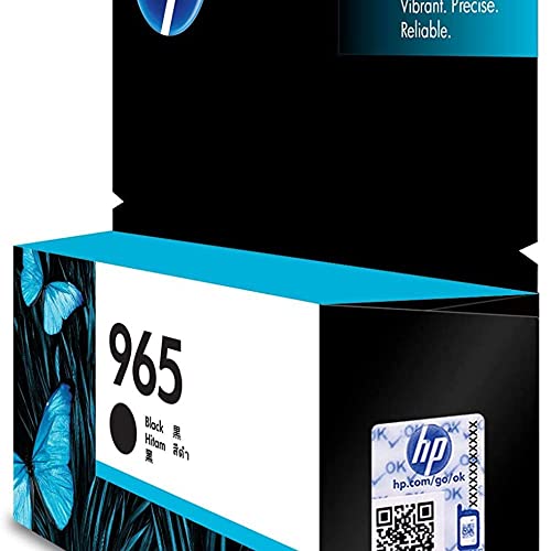 HP 965 Genuine Original High Yield Black Ink Printer Cartridge works with HP OfficeJet Pro 9010 All-in-One Printer series, HP OfficeJet Pro 9020 All-in-One Printer series - (3JA80AA)