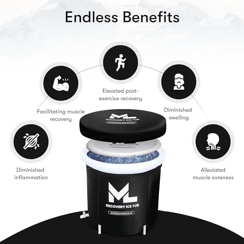 Muscle Locker Ice Bath Tub - Heavy Duty and Portable Ice Bath Outdoor for Cold Water Therapy and Recovery